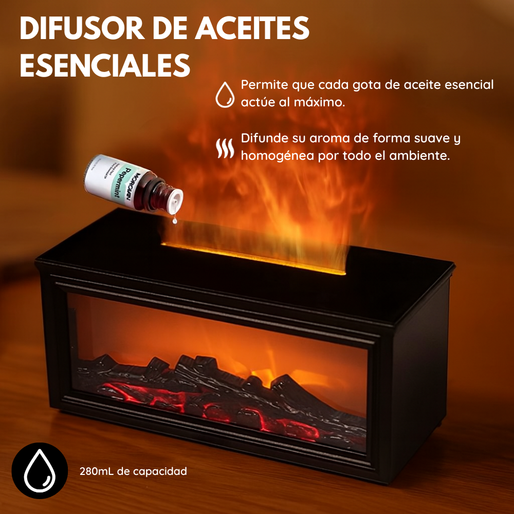Difusor de Aromas con Efecto Fuego